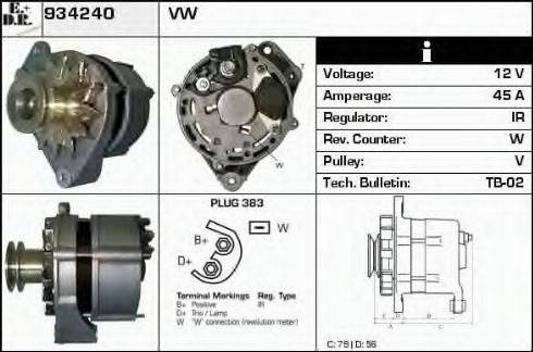 EDR 934240 - Генератор autospares.lv