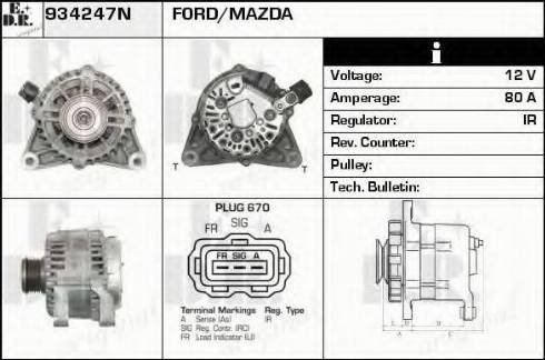 EDR 934247N - Генератор autospares.lv