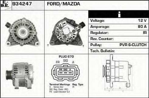 EDR 934247 - Генератор autospares.lv