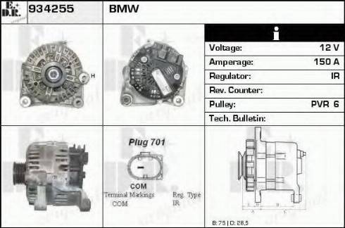 EDR 934255 - Генератор autospares.lv