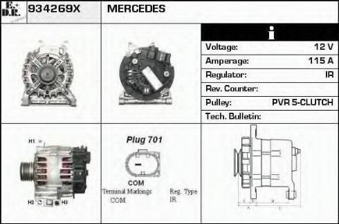 EDR 934269X - Генератор autospares.lv