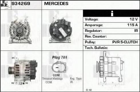 EDR 934269 - Генератор autospares.lv