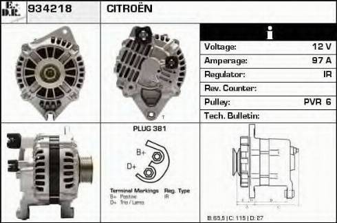 EDR 934218 - Генератор autospares.lv