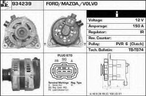 EDR 934239 - Генератор autospares.lv