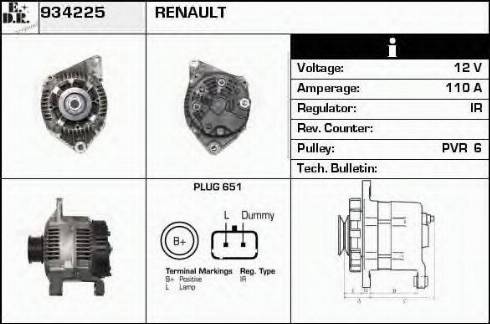 EDR 934225 - Генератор autospares.lv