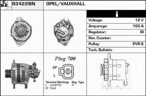 EDR 934228N - Генератор autospares.lv