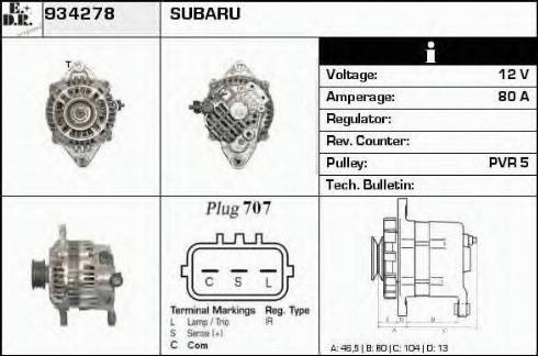 EDR 934278 - Генератор autospares.lv