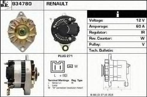 EDR 934780 - Генератор autospares.lv