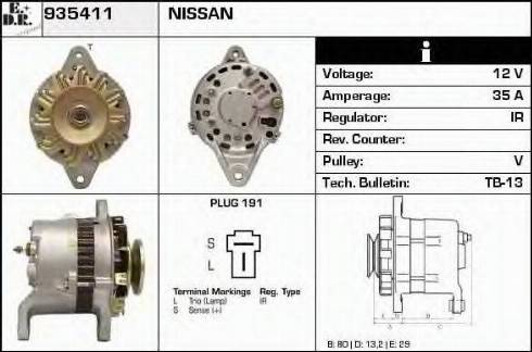 EDR 935411 - Генератор autospares.lv