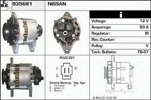 EDR 935681 - Генератор autospares.lv