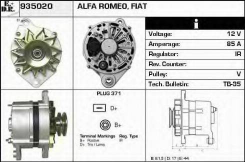 EDR 935020 - Генератор autospares.lv