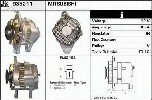 EDR 935211 - Генератор autospares.lv