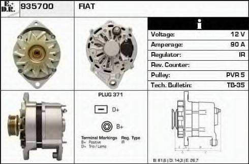 EDR 935700 - Генератор autospares.lv