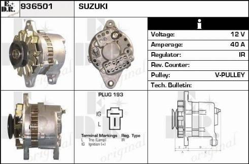 EDR 936501 - Генератор autospares.lv