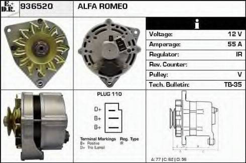 EDR 936520 - Генератор autospares.lv