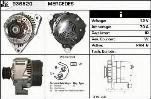 EDR 936820 - Генератор autospares.lv