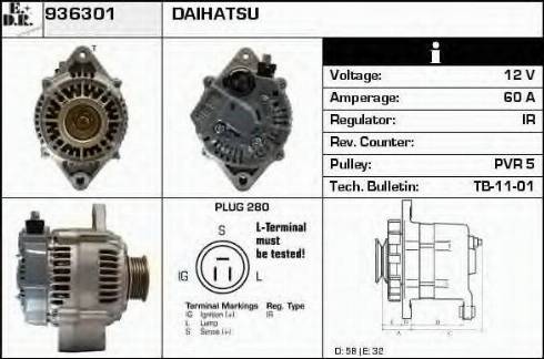 EDR 936301 - Генератор autospares.lv