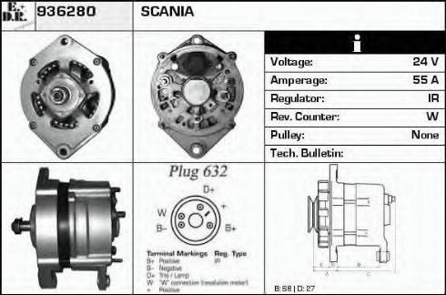 EDR 936280 - Генератор autospares.lv