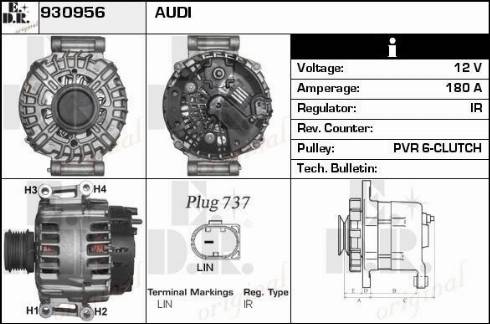 EDR 930956 - Генератор autospares.lv