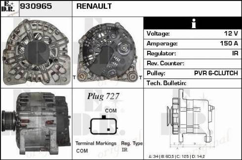 EDR 930965 - Генератор autospares.lv