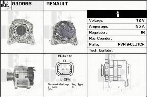 EDR 930966 - Генератор autospares.lv