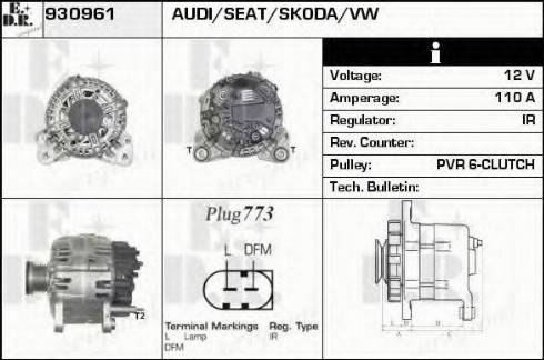 EDR 930961 - Генератор autospares.lv