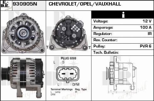 EDR 930905N - Генератор autospares.lv