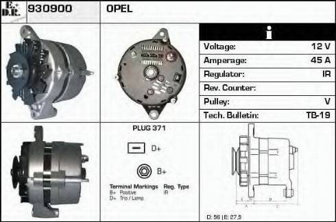 EDR 930900 - Генератор autospares.lv