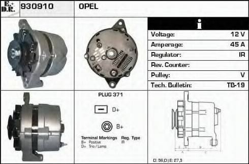 EDR 930910 - Генератор autospares.lv