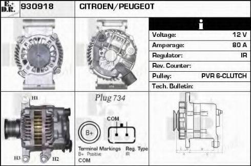 EDR 930918 - Генератор autospares.lv