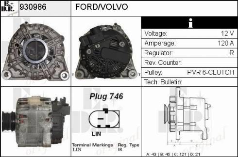 EDR 930986 - Генератор autospares.lv