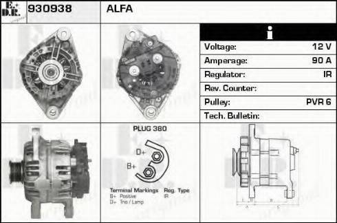 EDR 930938 - Генератор autospares.lv