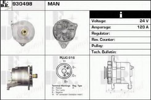 EDR 930498 - Генератор autospares.lv