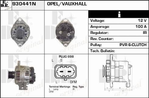 EDR 930441N - Генератор autospares.lv