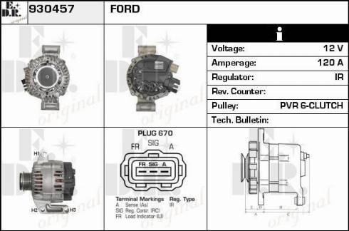 EDR 930457 - Генератор autospares.lv