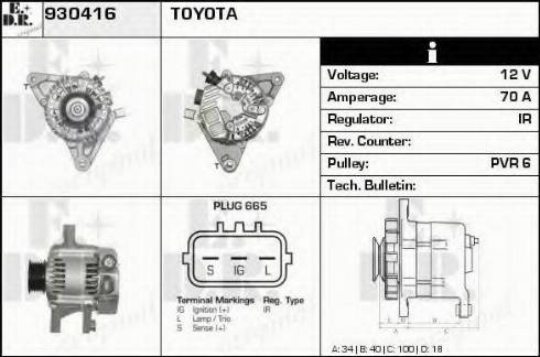 EDR 930416 - Генератор autospares.lv