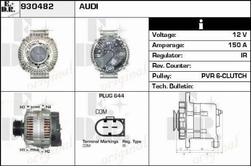 EDR 930482 - Генератор autospares.lv