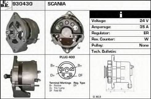 EDR 930430 - Генератор autospares.lv