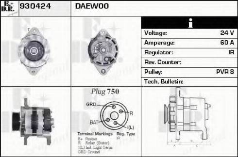 EDR 930424 - Генератор autospares.lv