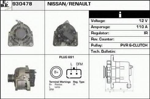 EDR 930478 - Генератор autospares.lv