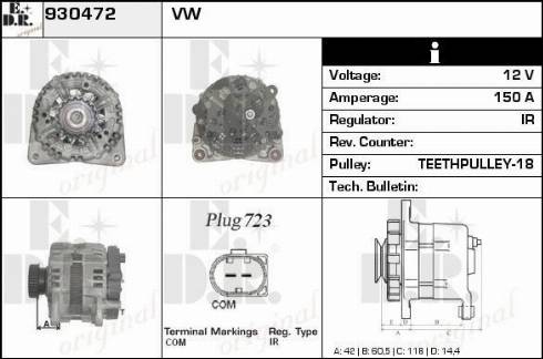 EDR 930472 - Генератор autospares.lv