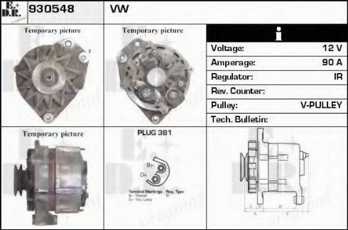 EDR 930548 - Генератор autospares.lv