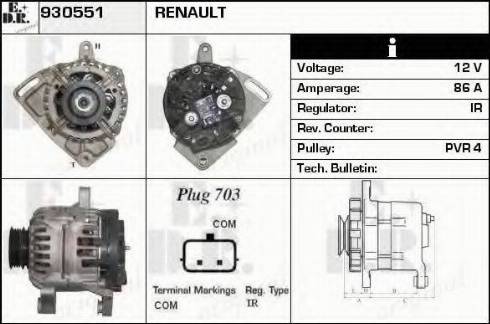 EDR 930551 - Генератор autospares.lv