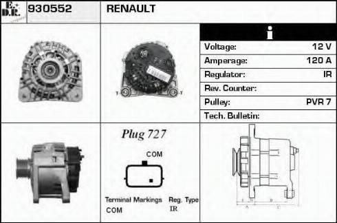 EDR 930552 - Генератор autospares.lv