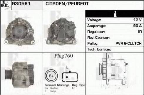 EDR 930581 - Генератор autospares.lv