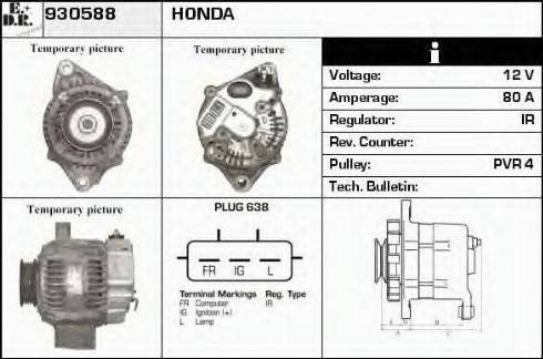 EDR 930588 - Генератор autospares.lv