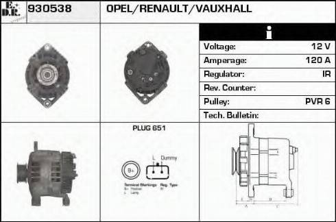 EDR 930538 - Генератор autospares.lv