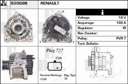 EDR 930698 - Генератор autospares.lv