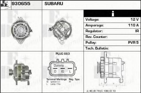 EDR 930655 - Генератор autospares.lv