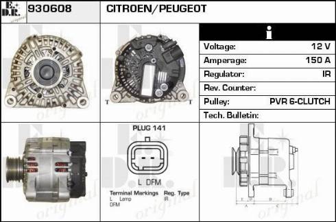 EDR 930608 - Генератор autospares.lv